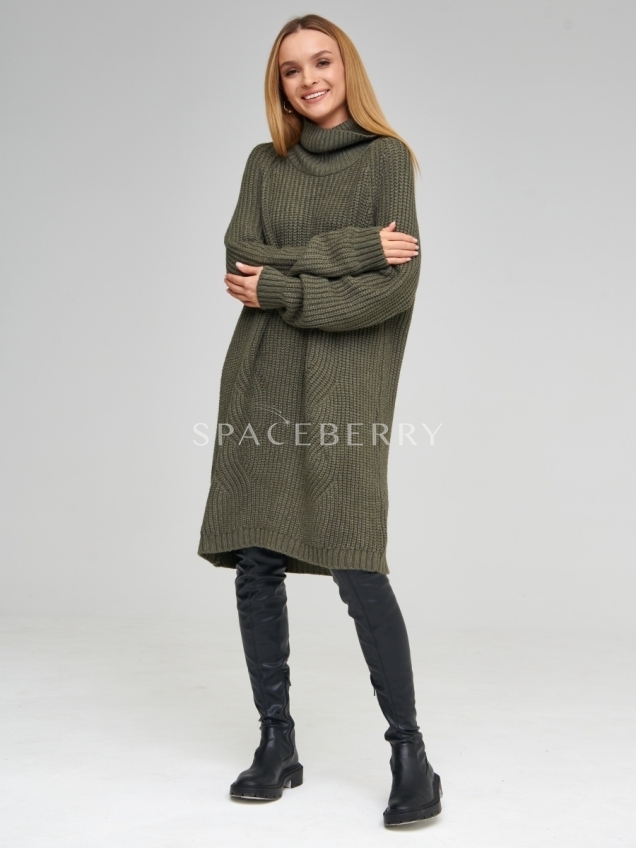 Женский вязаный свитер оверсайз, джемпер
